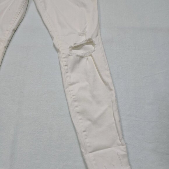 Abercrombie & Fitch Jeans Women Size 31/12 Ivory Super Skinny Low Rise Stretch - Picture 5 of 15
